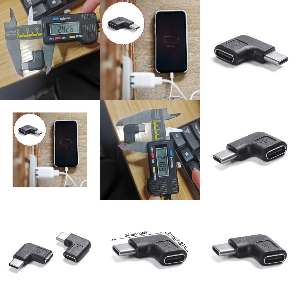 Electronics And Gadgets With C - 90 องศา USB C Coupler สำหรับแล็ปท็อปแท็บเล็ตโทรศัพท์ชาร์จ