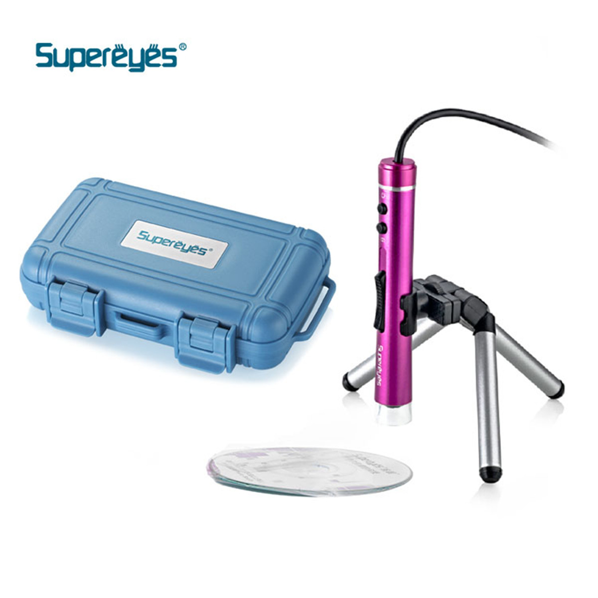 Usb Microscope Digital - กล้องจุลทรรศน์ดิจิตอล Supereyes B010 2MP 1-500x แบบ