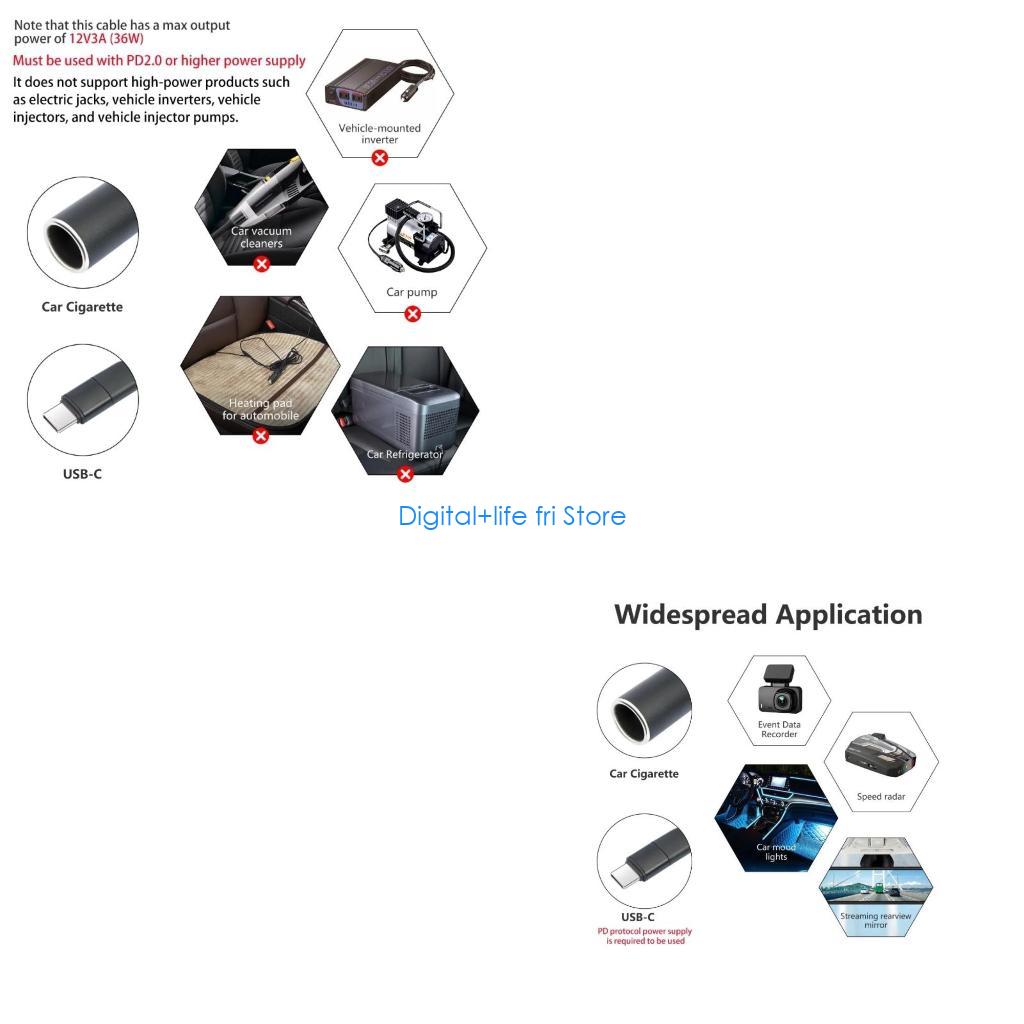 Electronics And Gadgets With C - E06D USB C ชายไปยังอะแดปเตอร์ไฟแช็กบุหรี่ 5V ถึง