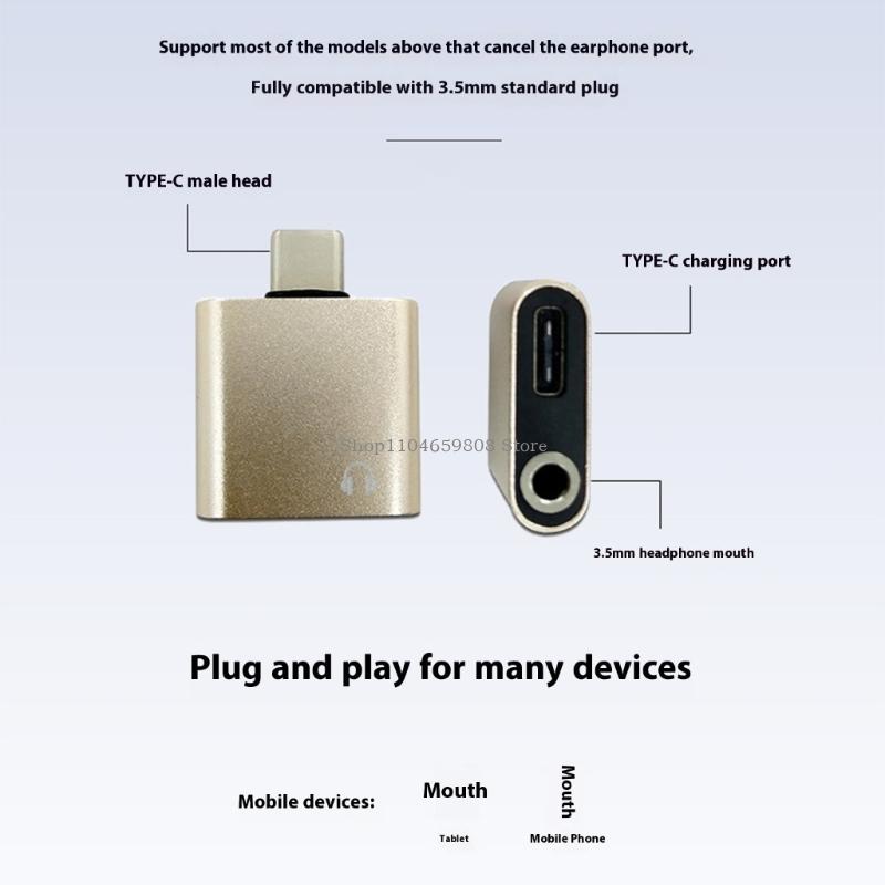 Electronics And Gadgets With C - การชาร์จพร้อมกันและเสียง USB C อะแดปเตอร์ 3.5 มม.