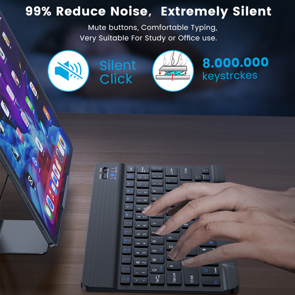 ใหม่ 2025 บลูทูธคีย์บอร์ดไร้สา - Wireless Keyboard Mini บทวิจารณ์และราคา