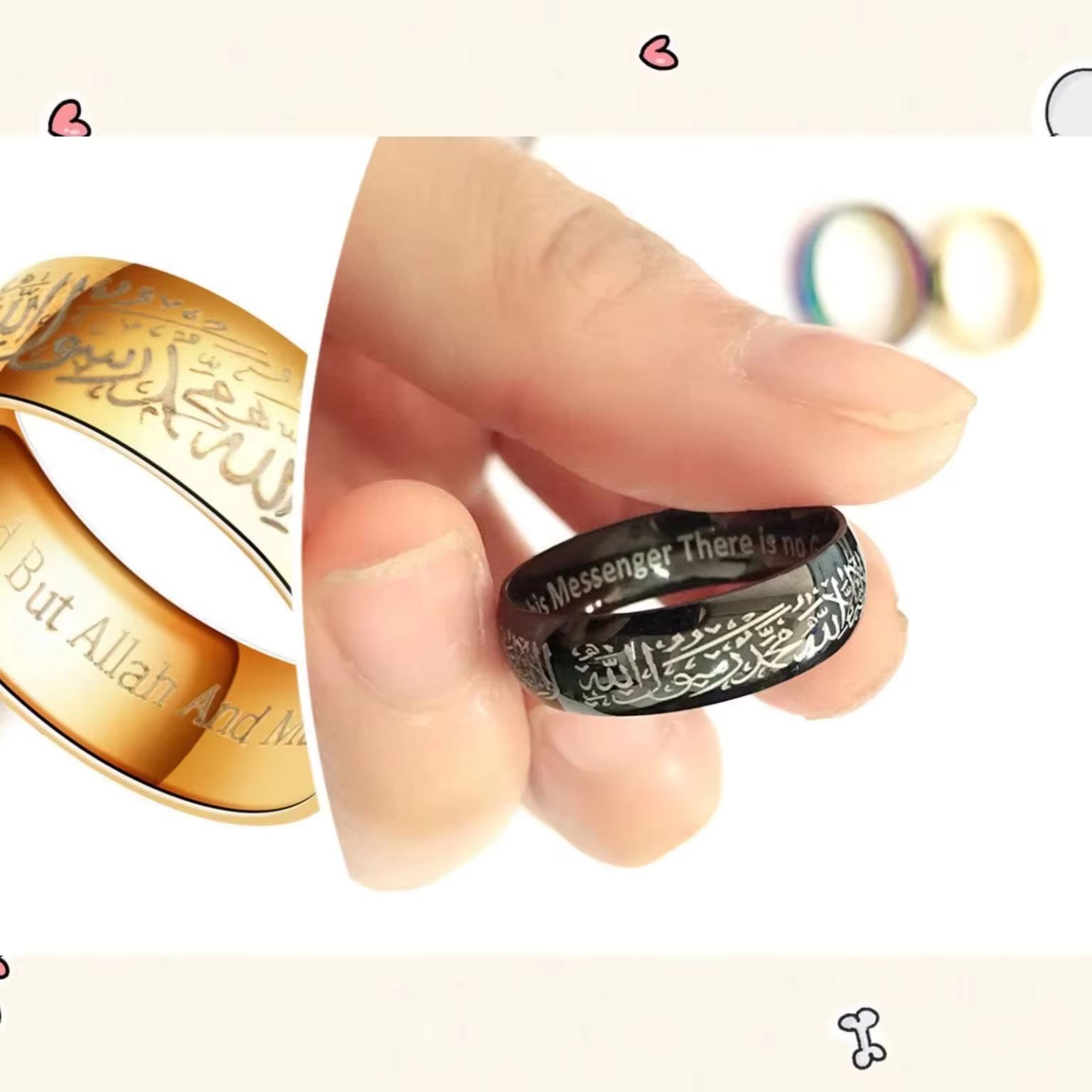 แหวนไทเทเนียมสตีลลายอัลกุรอาน  - Gadget Q บทวิจารณ์และราคา