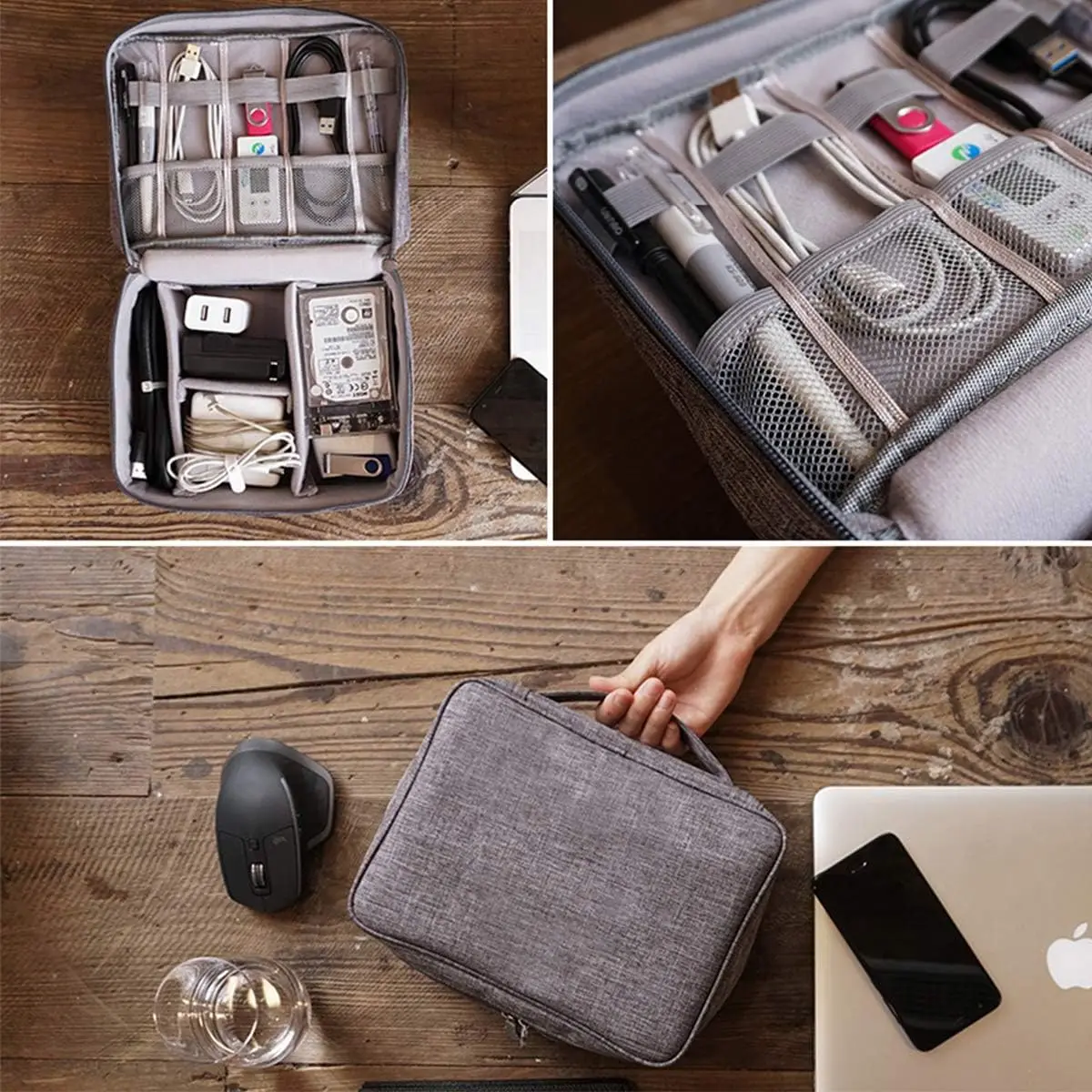 กระเป๋าเก็บของดิจิตอลแบบพกพา U - Electronics Gadgets Bag บทวิจารณ์และราคา